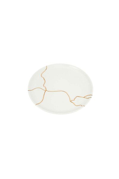 Porland Spirits Gold Gilt Flat Plate 20cm