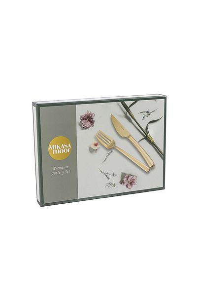Mikasa Moor Brillante Gold 30 Piece Fork Spoon Knife Set
