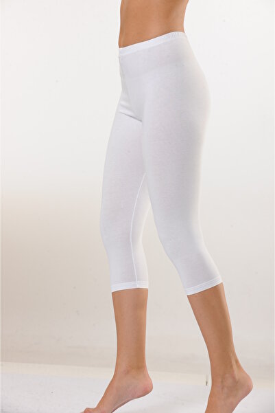 Hmd 5 Pcs Women's Cotton Lycra Below Knee Capri Leggings 92% Cotton, 8% Elastane