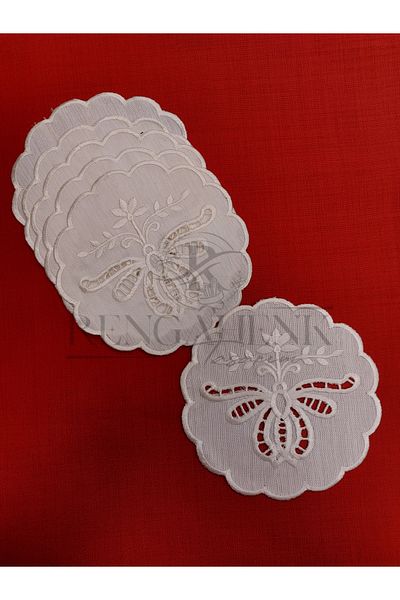 Rengahenk Tasarım Cutting Embroidered Tableware Serving Set 13 Pieces American Serving Runner Napkin