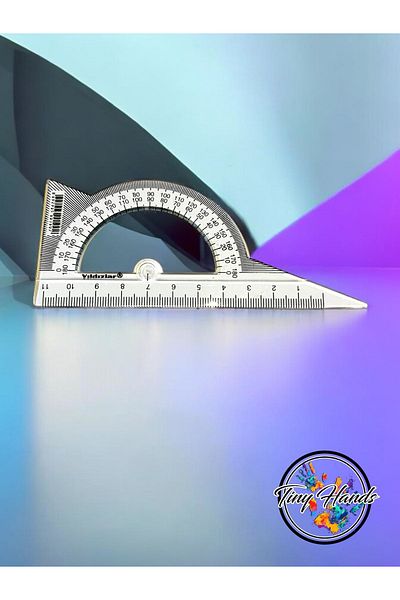 tiny hands 12.5cm Protractor Ruler - 100mm Drawing Ruler