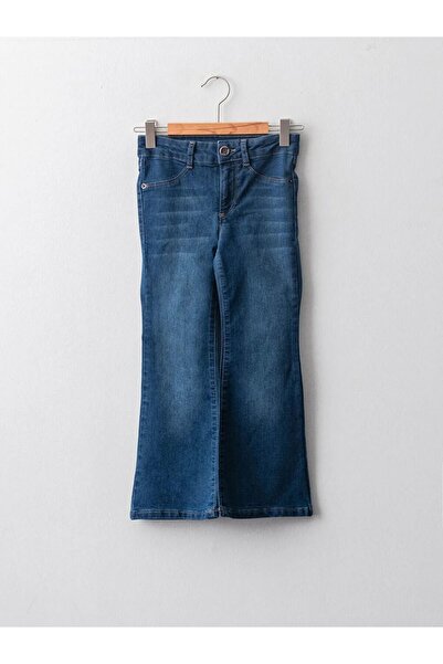 LC Waikiki LCW Kids İndigo İspanyol Paça Kız Çocuk Jean Pantolon