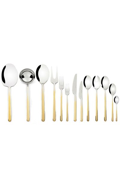 Mikasa Moor Dolce Gold 90 Piece Fork Spoon Knife Set