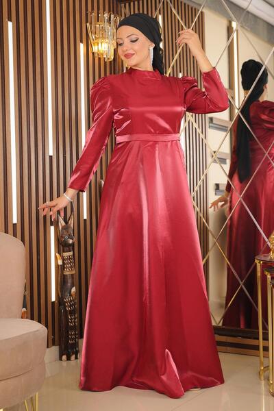 Moda Mihram Abendkleid mit Rüschen an den Schultern, große Größe