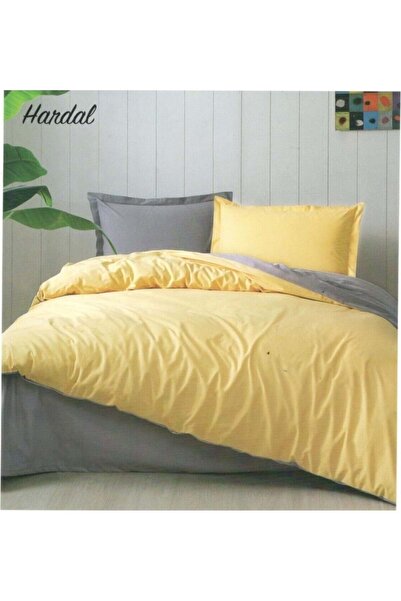 Özdilek Özdilek Çift Kişilik Ranforce Nevresim Takımı Colormix Hardal-Antrasit