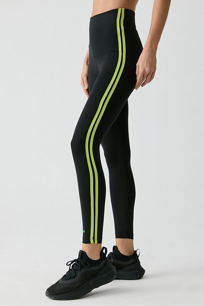 Urban Beat LOLITA Urbanbeat weiche schwarze Leggings für Damen mit Streifen an der Seite