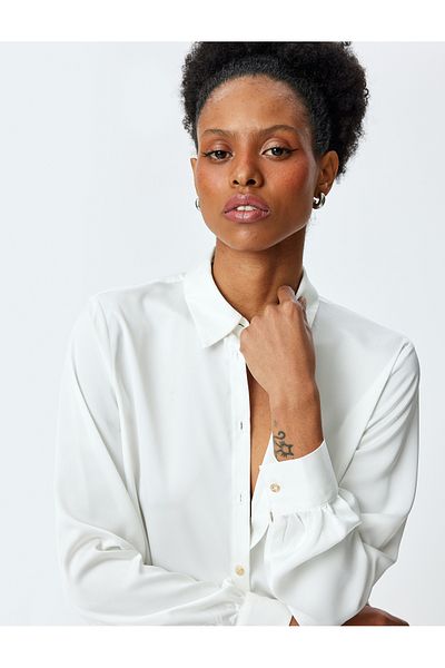 Koton Buttoned Long Sleeve Classic Shirt