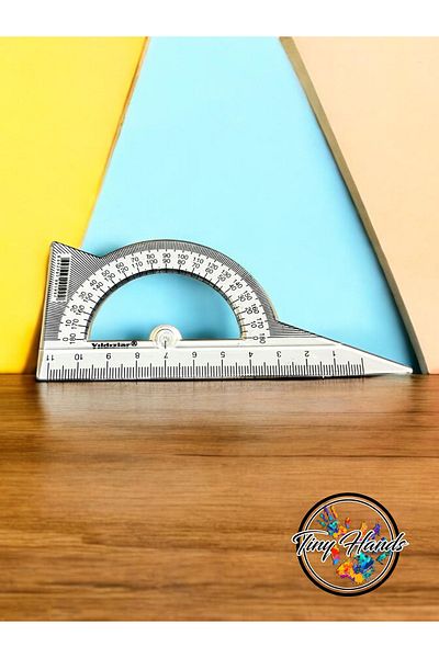 tiny hands 12.5cm Protractor Ruler - 100mm Drawing Ruler