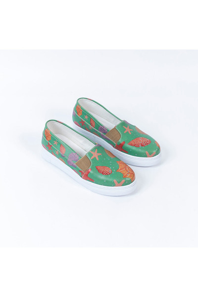 Streetfly حذاء رياضي نسائي بتصميم Seashells ملون مطبوع