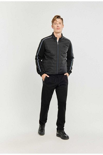 Campione Men's Vertical Collar Quilted Sweatjacket 257229201