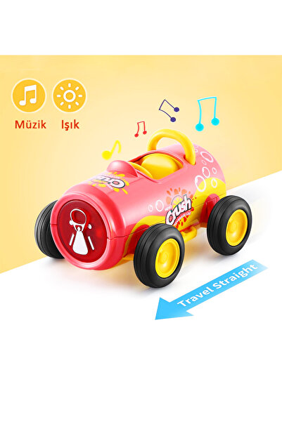 farddad سيارة سحب وإسقاط زجاجة موسيقية باللون الوردي الفاتح