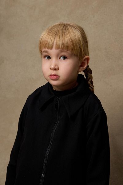 Fahhar Kids Jachetă neagră cu fermoar