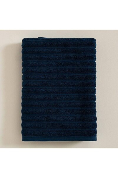 Chakra Waved Banyo Havlusu 70x140 Cm Marin Mavi