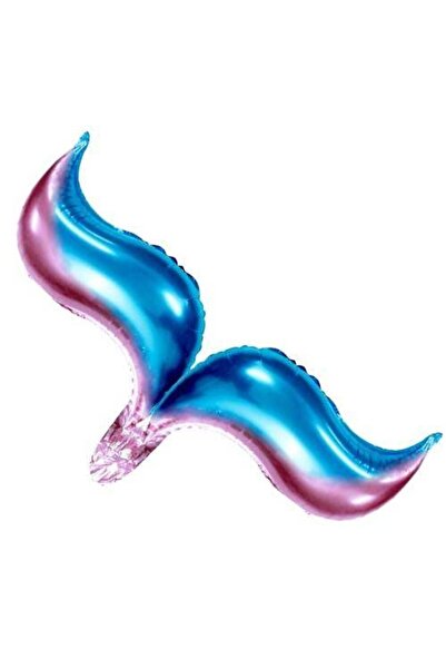 Parti Dükkanım بالون فويل على شكل ذيل حورية البحر ملون 84×22 سم