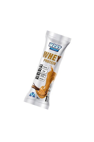 West Nutrition 36 Gram Vanilla and Caramel Flavored Single Sachet Whey Protein Powder
