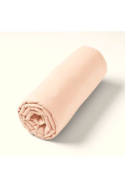 Maki Home Ecru Cotton Single Bed Sheet Set - 90X190+50X70 Elastic