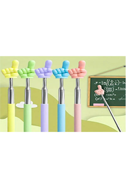 SYNOPE 1 Adet Portatif Uzayabilir El Parmak Şeklinde Sevimli İlginç Öğretmen İşaret Çubuğu Tahta İşareti