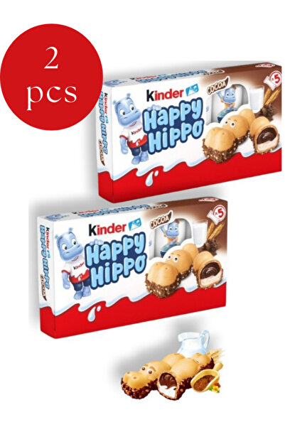 Kinder Sütlü Kremalı Ve Kakao Dolgulu Happy Hippo Cacao X 5 Adet Gofret 103,5...