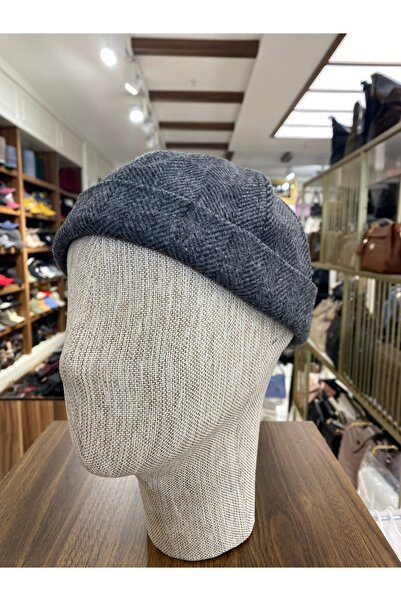 Göksu Şapka Yünlü Kışlık Docker Şapka Kısa Şapka Arkası Ayarlı Sipersiz Şapka