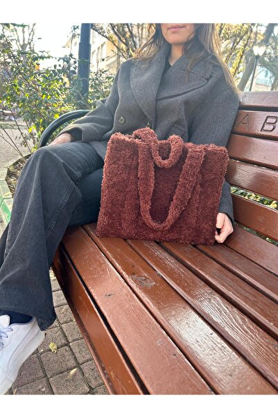 Tisse PELUŞ TEDDY KANVAS ÖRME OMUZ ÇANTASI