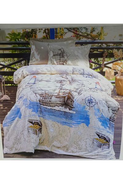 Altınbaşak Single Complete Set Quilted Duvet Cover Set Albert Saber