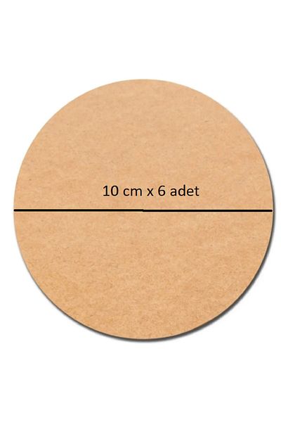 Rapithwin 10 cm Διάμετρος 3mm Ακατέργαστο MDF Συσκευασία 6 σουβέρ