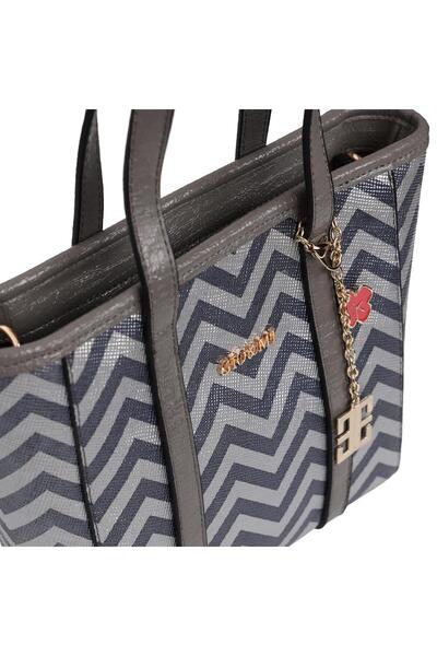 gio&mi Noa El Ve Çapraz Çanta Platin Zikzak