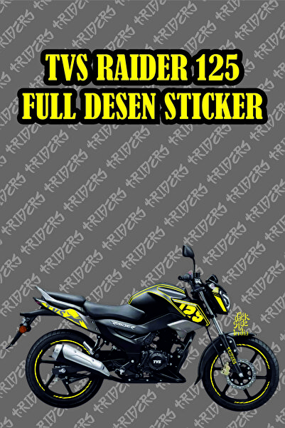 TRİDERS TVS Raider 125 Sticker Set  Full Sticker SARI
