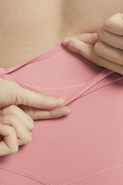 Nike Dri Fit Zenvy Gentle Support High Waisted 7/8 Leggings Kadın Yüksek Bel Iç Cepli Spor Tayt Pemb