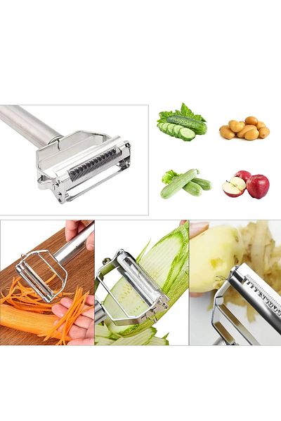 Mamlay Practical Stainless Steel Turbo Julienne Fruit Vegetable Peeler Cutter Chopper Kitchen Utensils