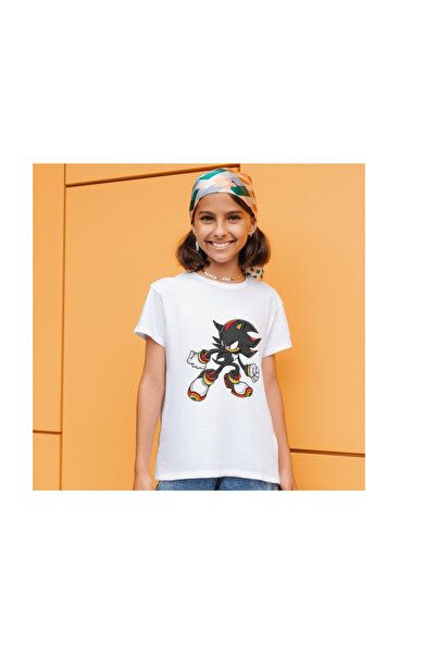 ALPŞAN TİCARET Μπλουζάκι Sonic Black and White - T-shirt για παιδιά και ενήλικες