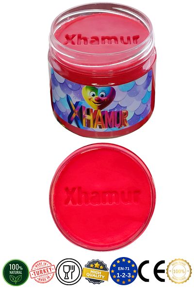 Xhamur Natural Play Dough Premium 150Gr Homemade DIY Your Own Combination 9 Basic Colors Edible Ingredients