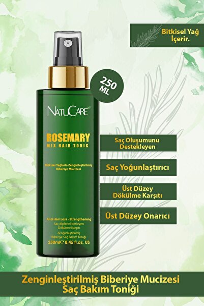 NatuCare Saç Oluşumunu Destekleyen Yoğunlaştırıcı ve Güçlendirici Biberiye Sa...