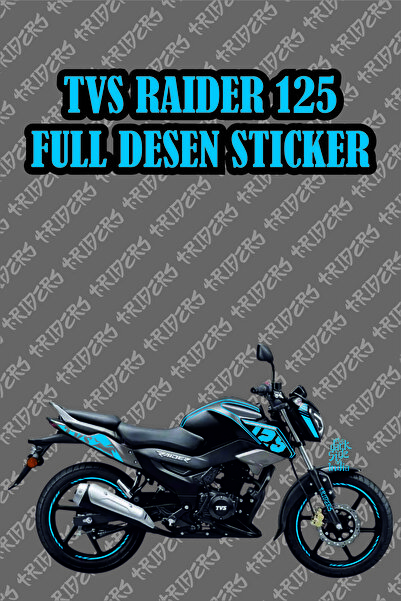 TRİDERS TVS Raider 125 Sticker Set  Full Sticker AÇIKMAVİ