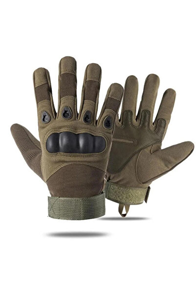 CAPRI FORCE Soğuğa ve Rüzgara Dayanıklı Tam Parmak Askeri Taktik Uzun Haki El...