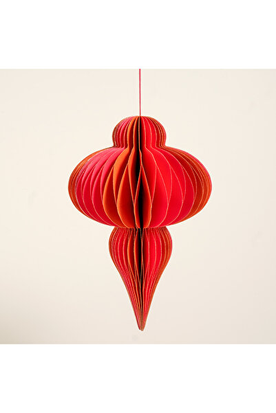 Zsa Zsa Zsu Naila Kağıt Yılbaşı Süsü Şekilli 25 Cm Fuşya/Turuncu