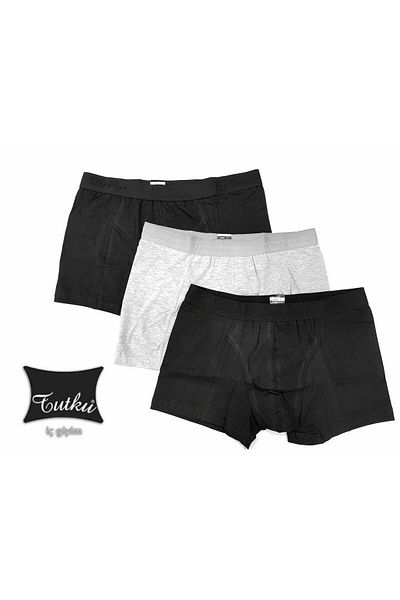 Tutku Elastan Men's Boxer 3 Pieces