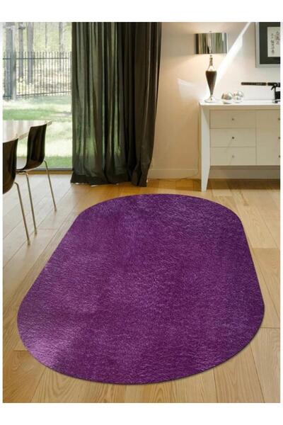 AKSU mor post peluş yıkanabilir oval oturma odası salon hol mutfak  yatak oda...
