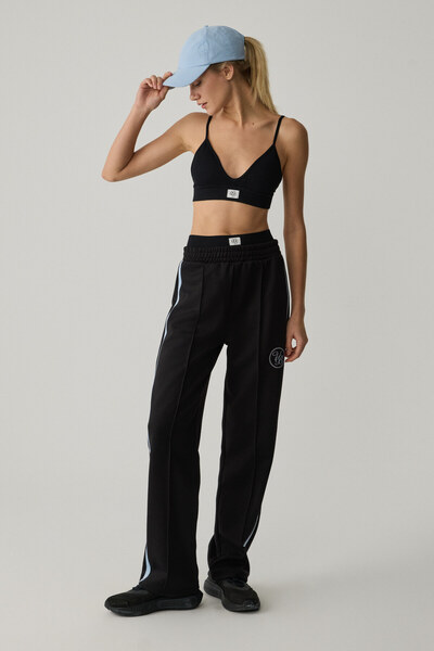 Urban Beat Γυναικεία ελαστική μέση KIMIKO Urbanbeat, χαλαρή, μικρή στάμπα, μαύρη φούτερ