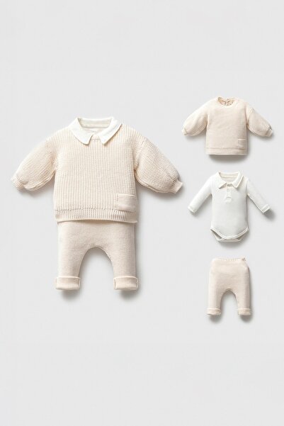 Banamio Ronnie Selanik Örme Üçlü Triko Takım