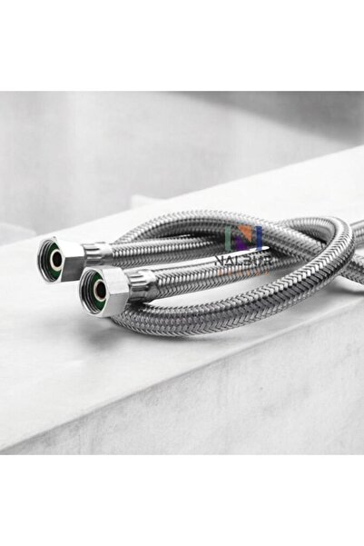 Nalbur Bakkal 3/8 - 3/8 150cm Flex Çelik Örgülü Hortum, Klozet, Taharet Bağla...