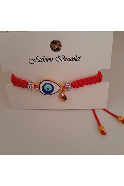 Minnoş Dükkan Evil Eye beaded macrame bracelet