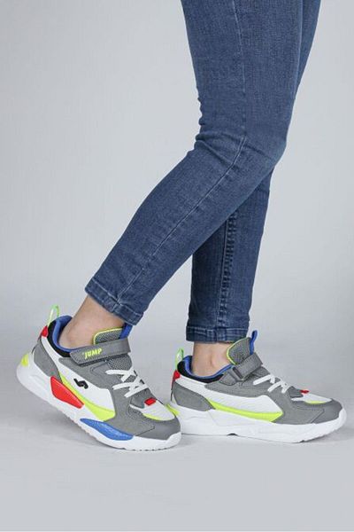 Jump 30058 Gray - White - Multicolored Unisex Kids Sneaker Casual Sneakers
