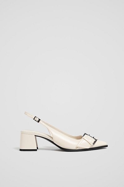 Stradivarius Heeled ballet flats with buckle