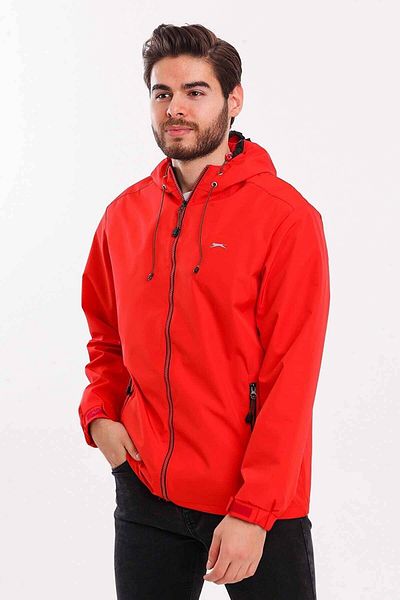 Slazenger Ανδρικό κόκκινο αδιάβροχο - με κουκούλα και φερμουάρ