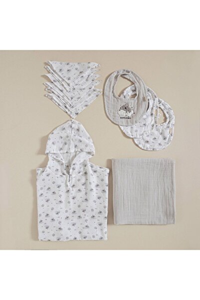 Chakra Koala Muslin Blanket Set Gray