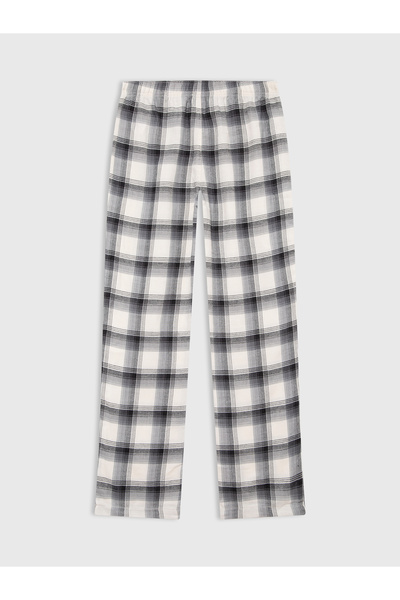 GAP Erkek Çocuk Siyah Ekose Desenli Pijama Altı