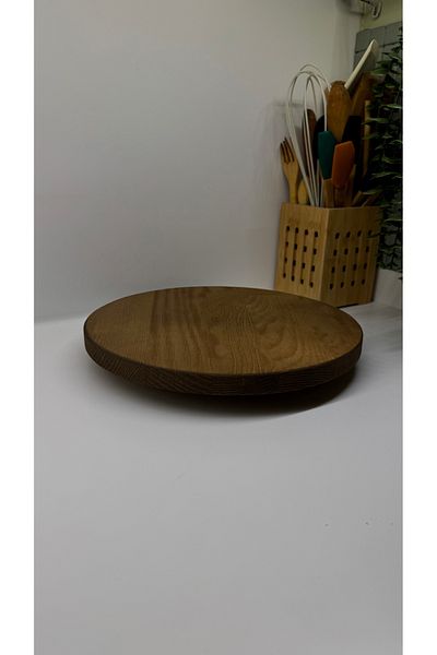 BUCOLIC Wooden 360 Rotating Presentation Plate Dark Color