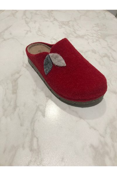 BENTO Women's Felt Red House Slippers K117004
