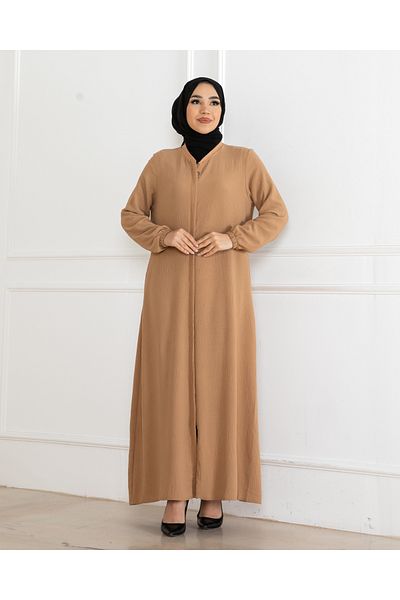 OKTAYUSTA COLLECTİON Обикновена ежедневна абая по цялата дължина със скрито ремъче